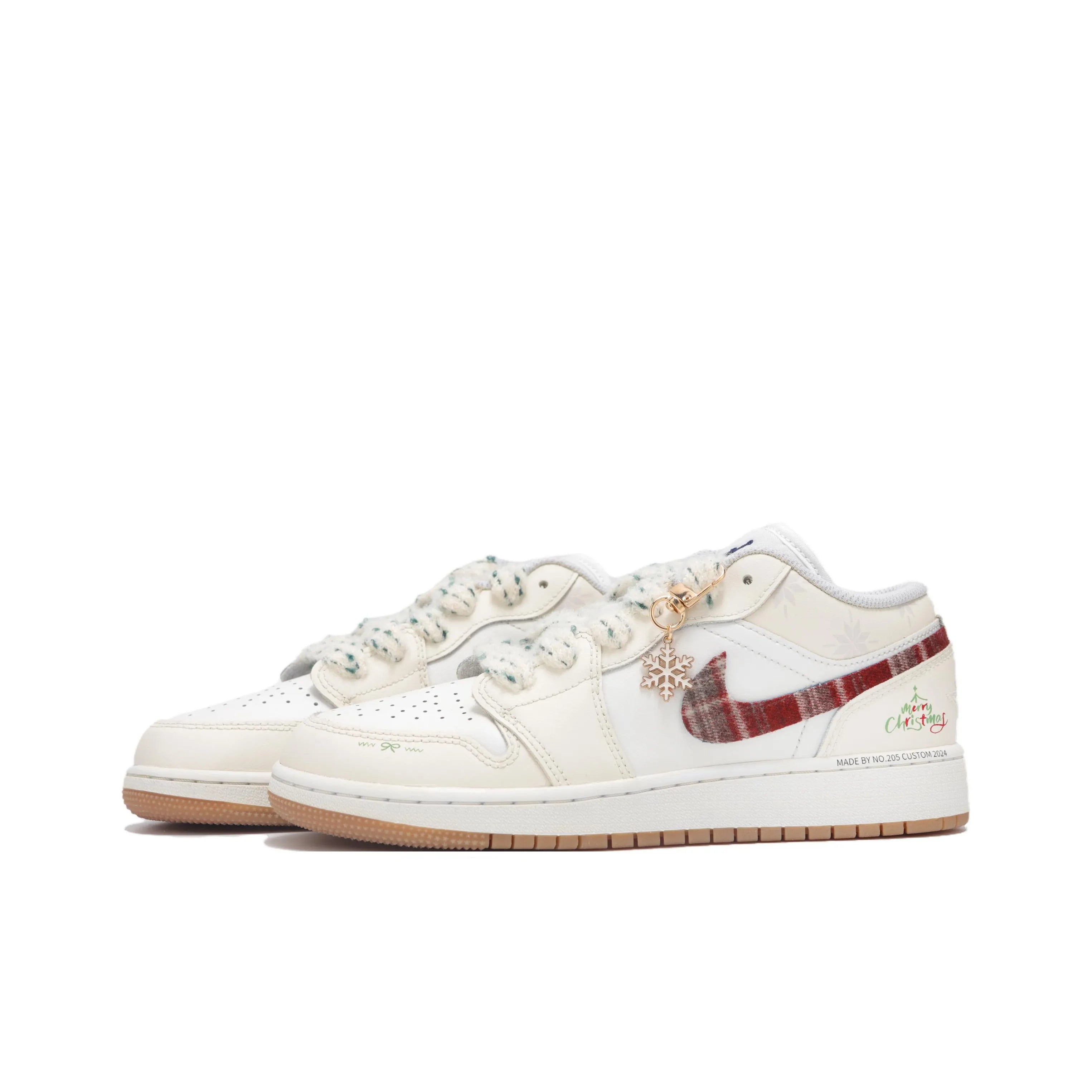[Custom Winter Melody] Jordan Air Jordan 1 Low Top Unisex Skateboarding Shoes