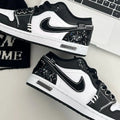 [Custom Sparkling Starlight] Jordan Air Jordan 1 Low Top Unisex Skateboarding Shoes