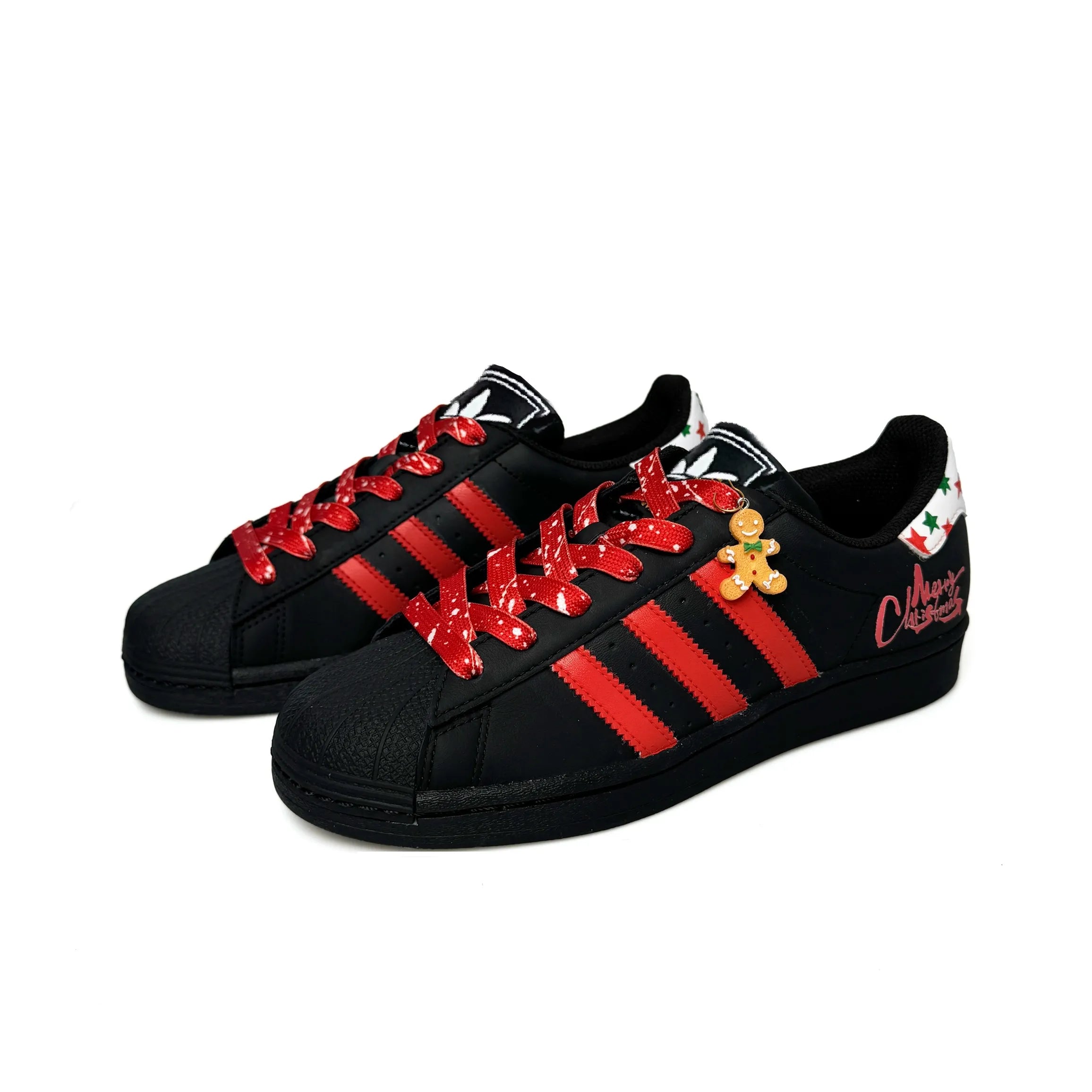 [Custom Gingerbread Stroll] originals SUPERSTAR Low Top Unisex Skate Shoes Christmas Collection