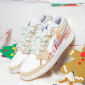 [Custom Christmas Gingerbread Man] Dunk Skateboarding Shoes Women's Low-top