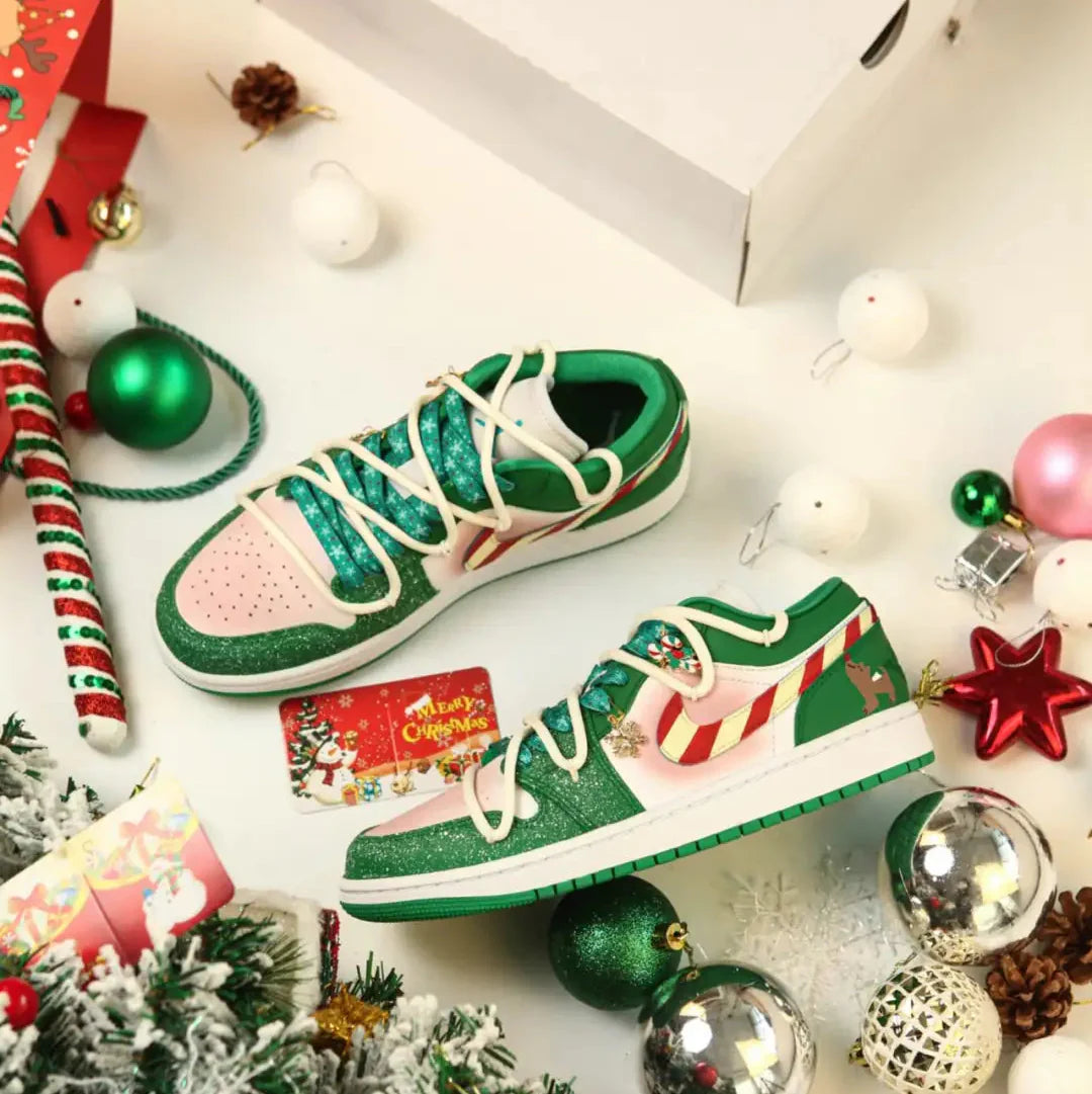 [Custom Christmas Puppy] Dunk Skateboarding Shoes Unisex Low-top