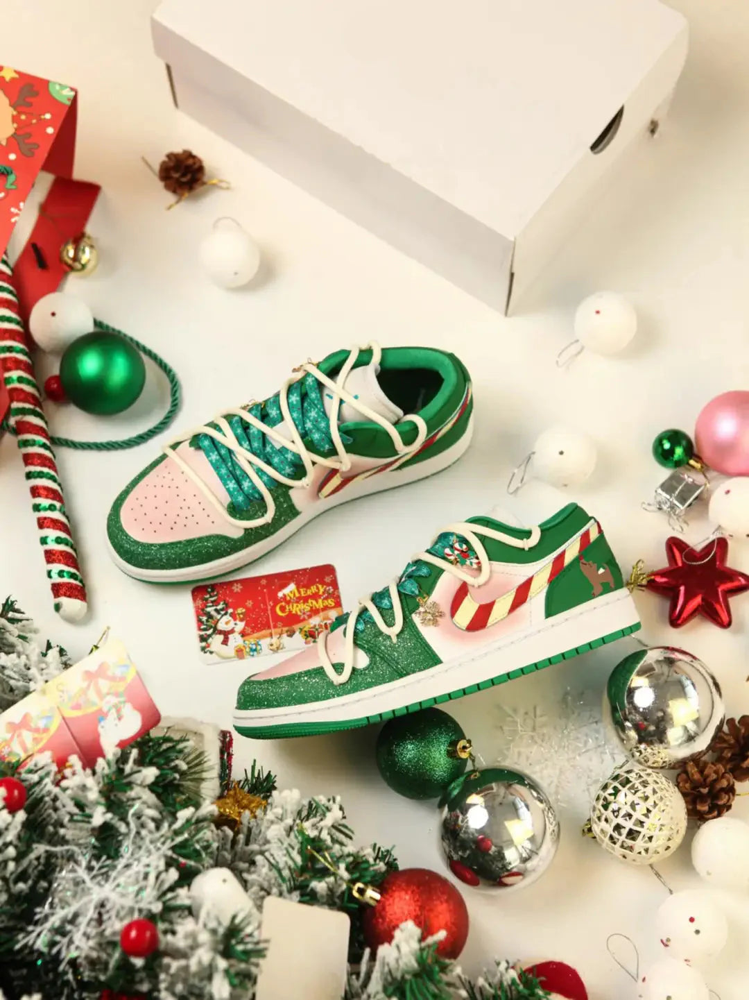 [Custom Christmas Puppy] Dunk Skateboarding Shoes Unisex Low-top