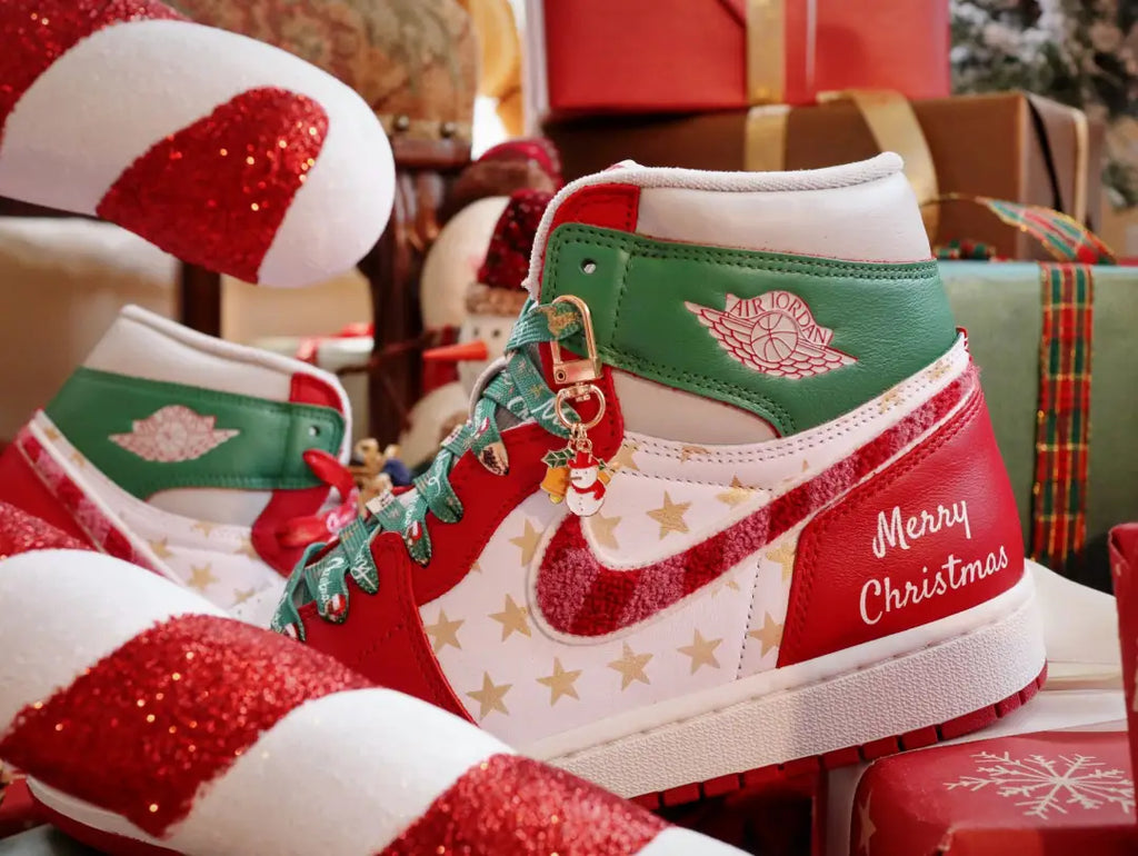 [Custom Christmas Star] Air Jordan 1 High Top Unisex Skateboarding Shoes