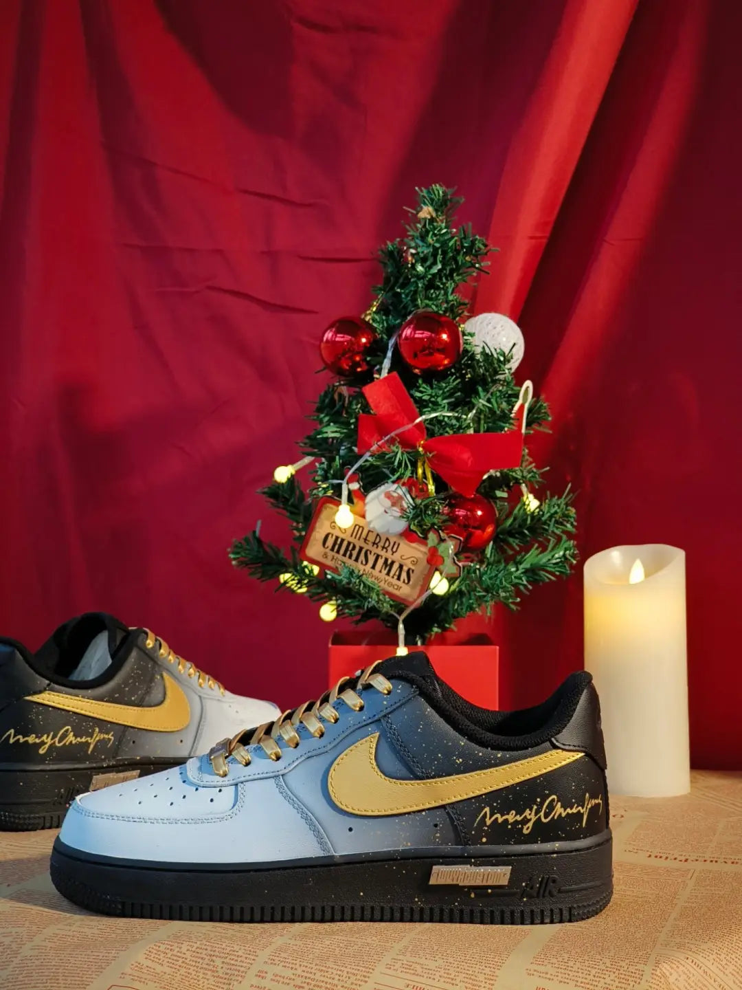 [Customized Northern Landscapes] Air Force 1 Low-top Shoes Unisex Christmas Collection
