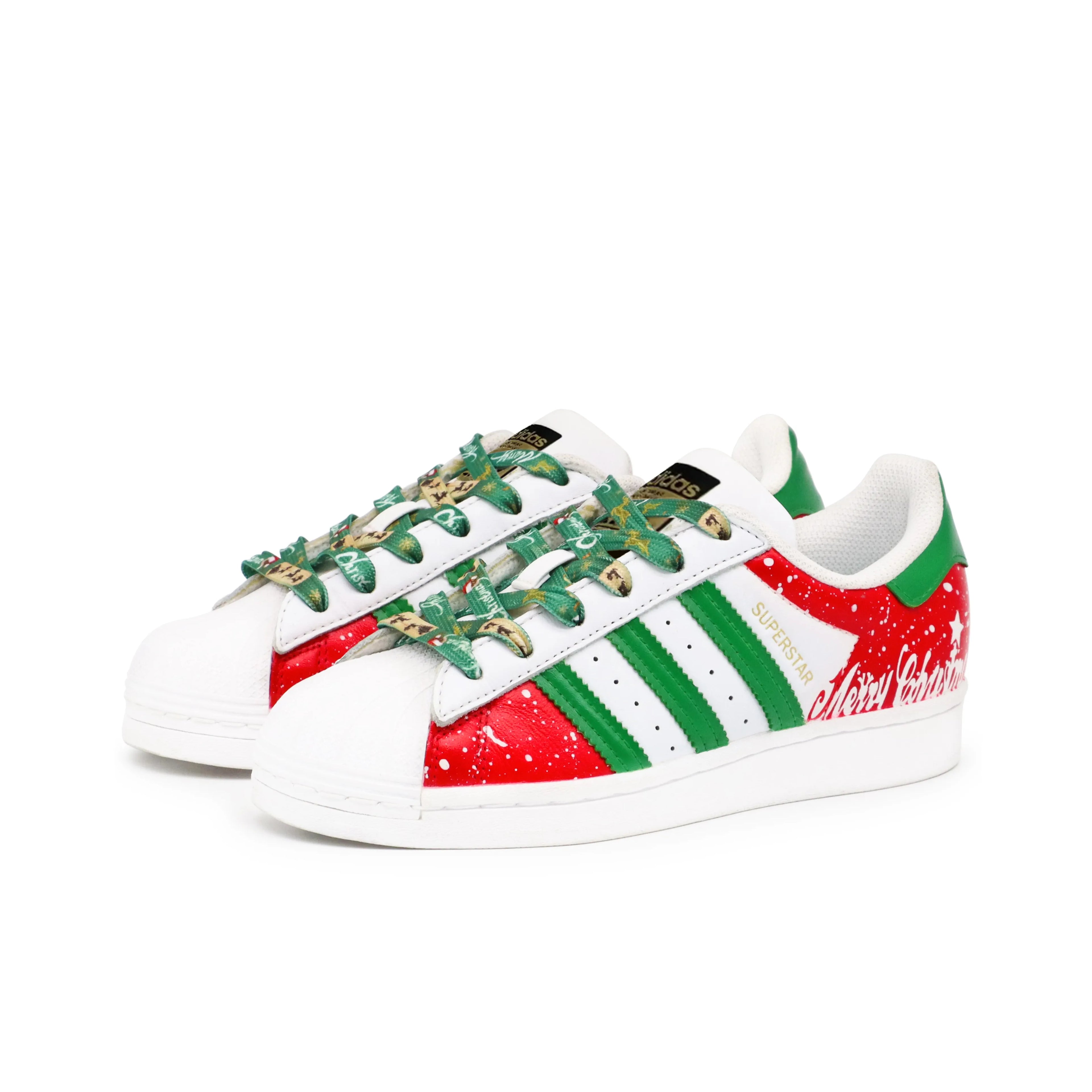 [Custom Jingle Bells] originals SUPERSTAR Low Top Unisex Skate Shoes Christmas Collection