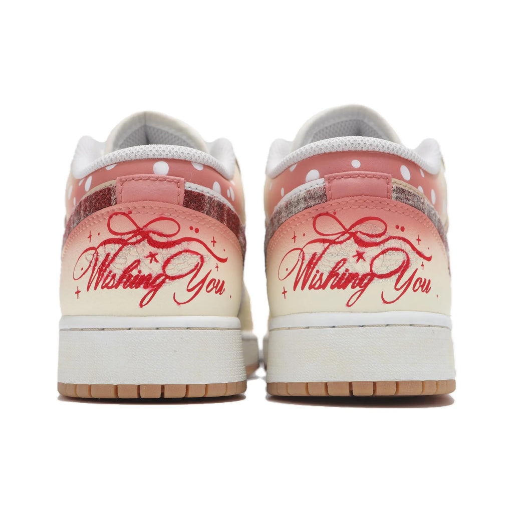 [Custom Gradient Polka Dots] Jordan Air Jordan 1 Low Top Unisex Skateboarding Shoes