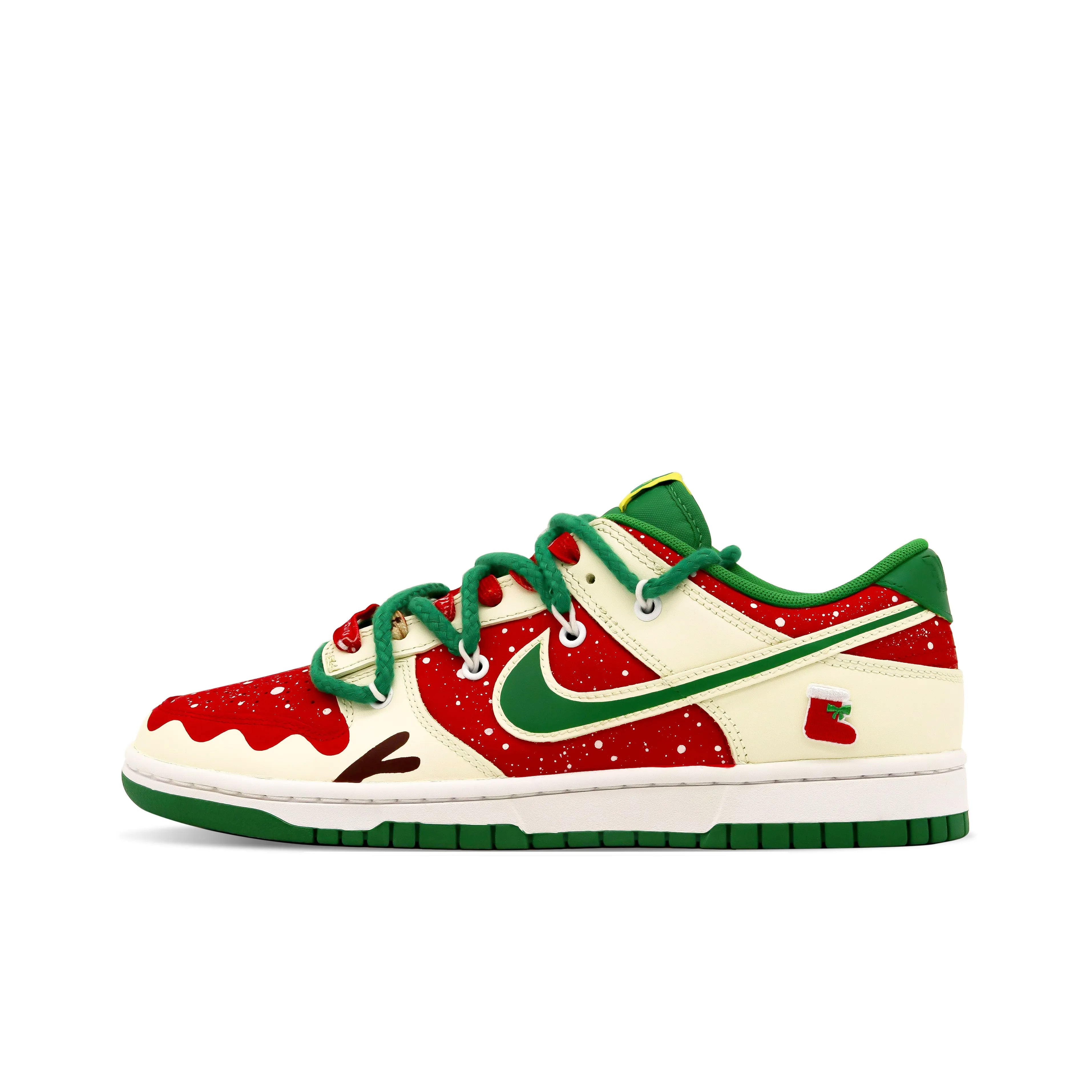 [Custom Christmas Reindeer] Dunk Women's Skateboarding Shoes Low-top