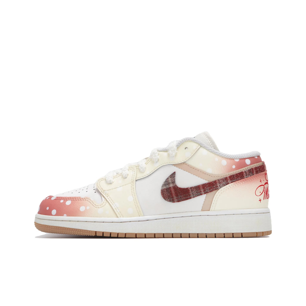 [Custom Gradient Polka Dots] Jordan Air Jordan 1 Low Top Unisex Skateboarding Shoes