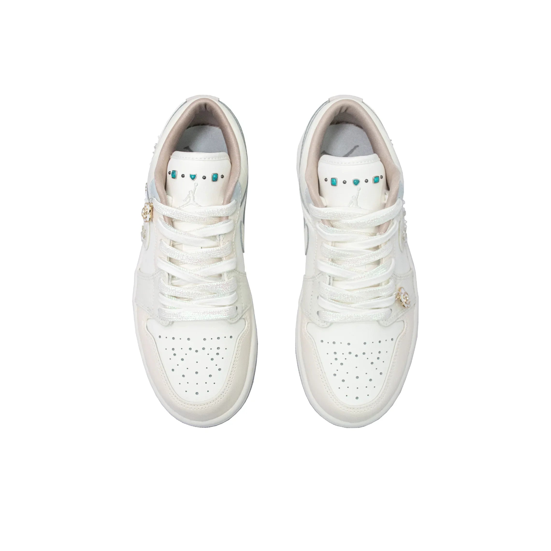 [Custom Camellia‘s Message] Jordan Air Jordan 1 Low Top Unisex Skateboarding Shoes