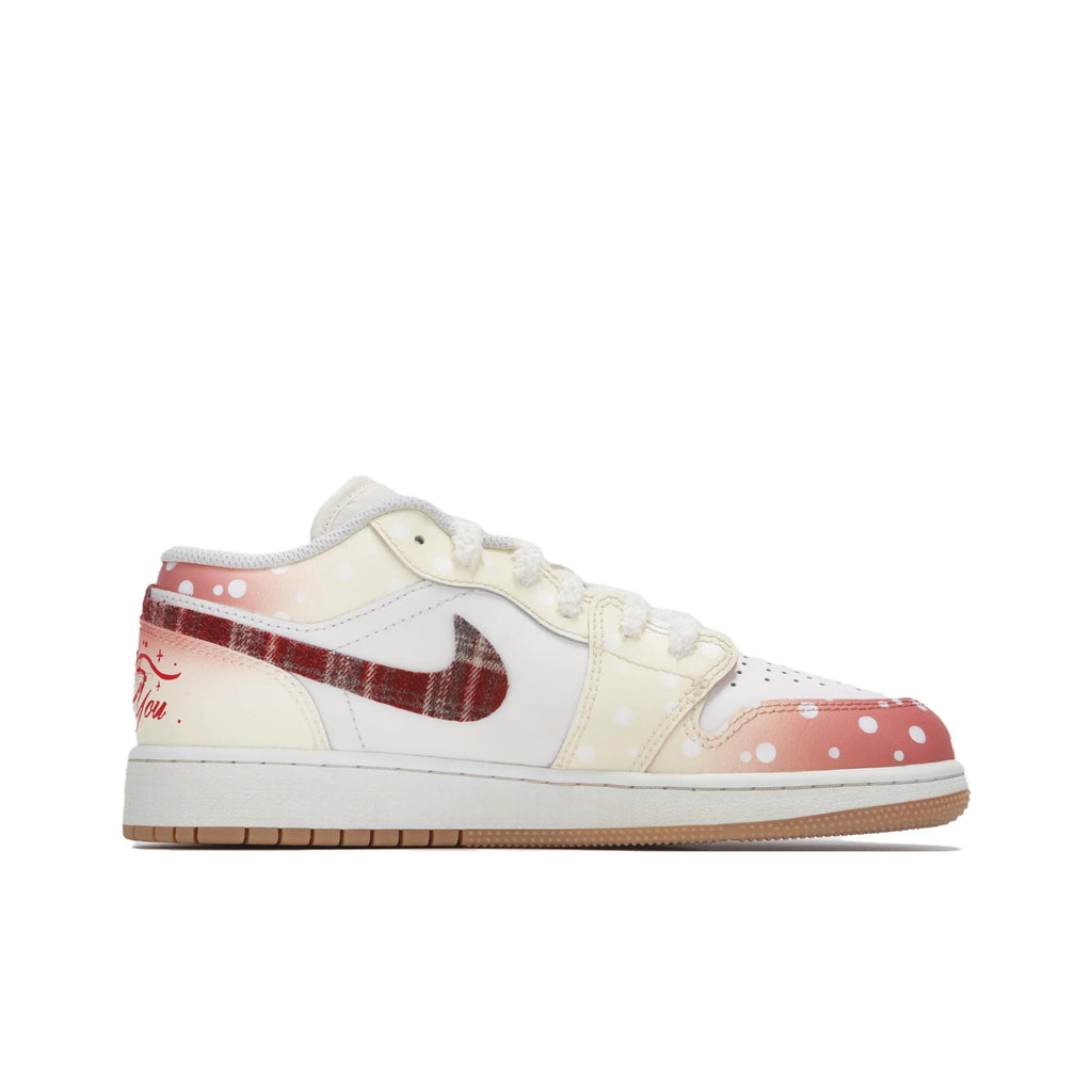 [Custom Gradient Polka Dots] Jordan Air Jordan 1 Low Top Unisex Skateboarding Shoes