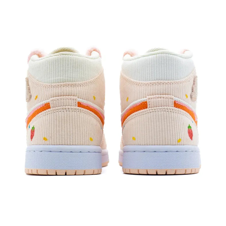 [Custom Doughnut] Jordan Air Jordan 1 Low Top Unisex Skateboarding Shoes Pink