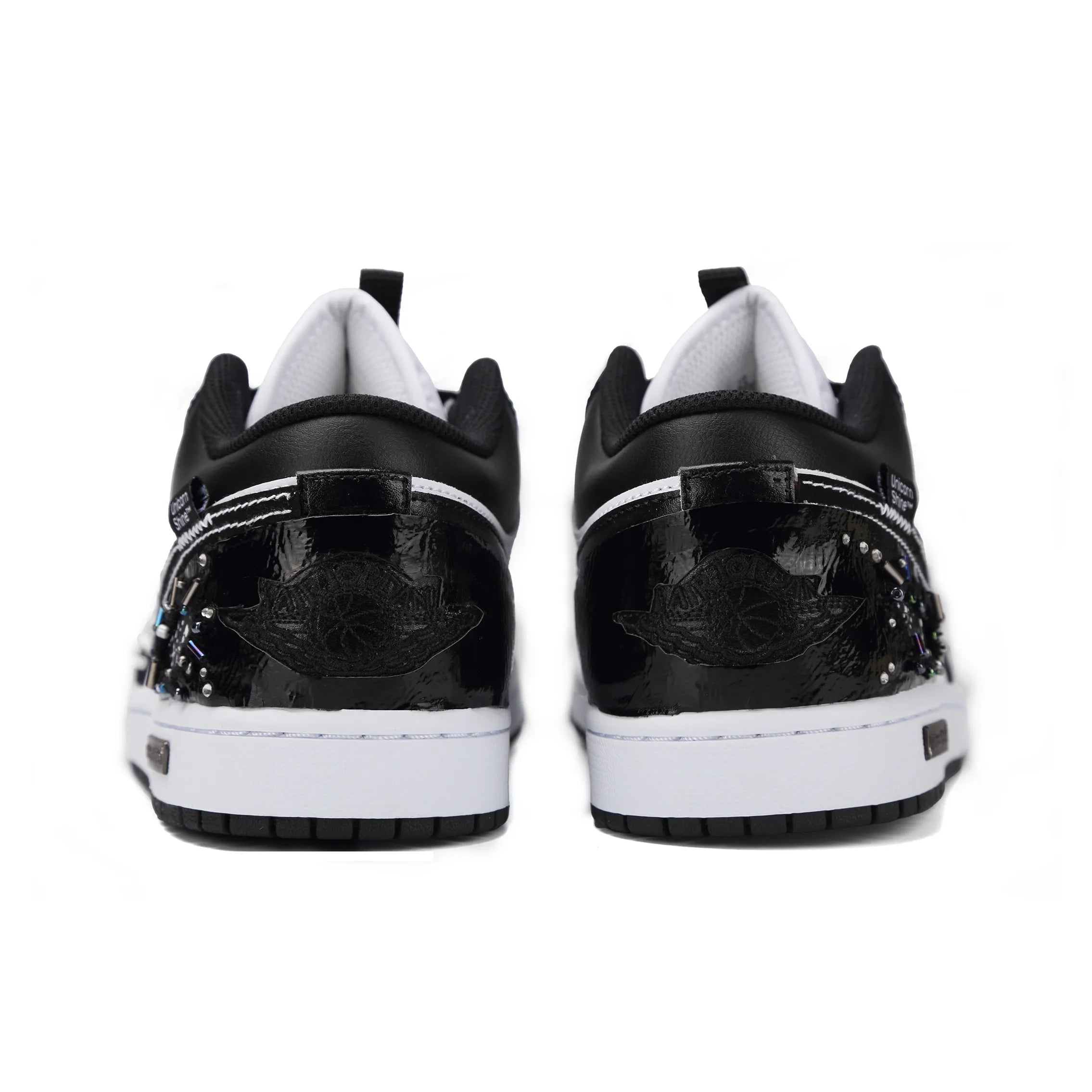 [Custom Sparkling Starlight] Jordan Air Jordan 1 Low Top Unisex Skateboarding Shoes