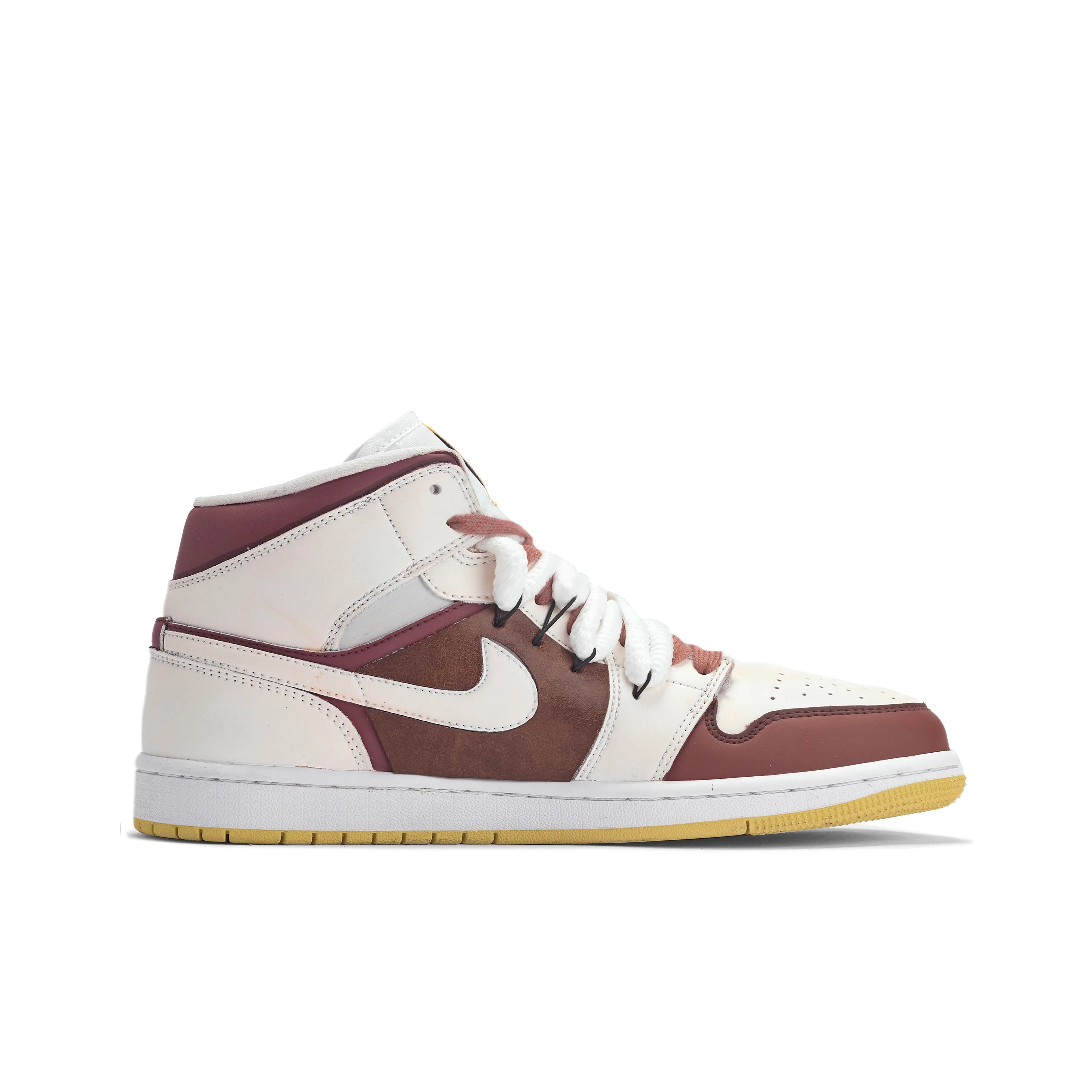[Custom Winter Wish] Air Jordan 1 Mid - Top Skateboarding Shoes Unisex