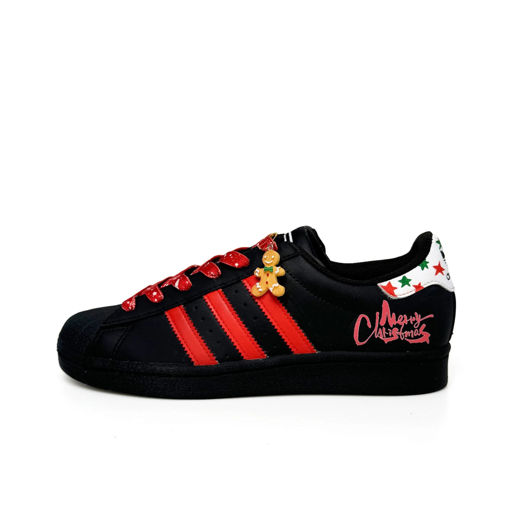 [Custom Gingerbread Stroll] originals SUPERSTAR Low Top Unisex Skate Shoes Christmas Collection