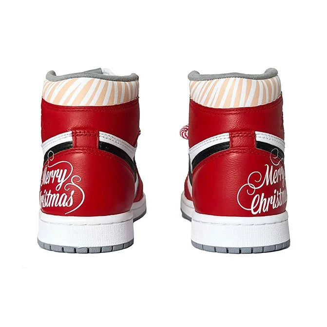[Custom Christmas Overture] Air Jordan 1 High Top Unisex Skateboarding Shoes
