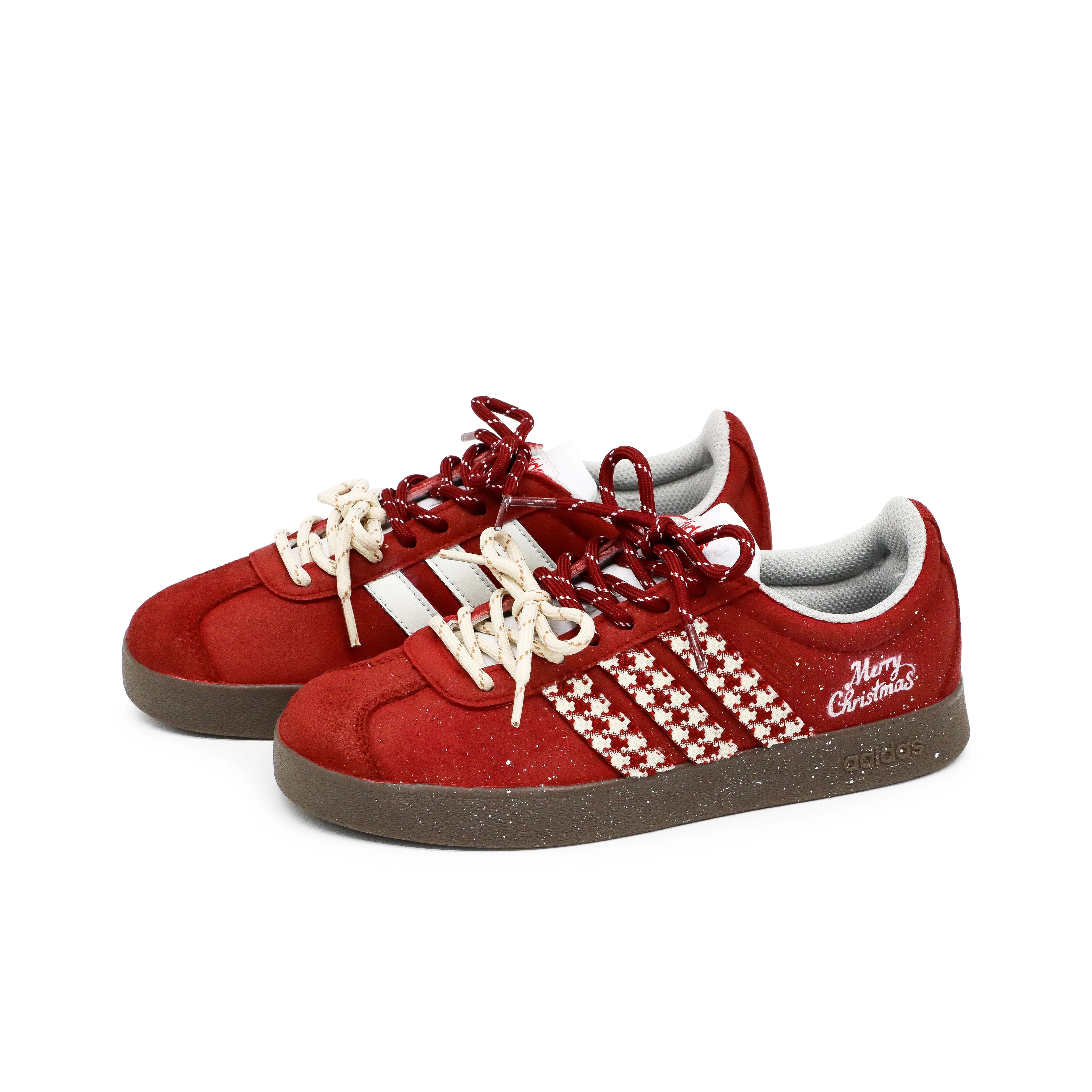 [Custom Houndstooth] VL COURT 2.0 Low Top Skate Shoes Unisex Christmas Collection