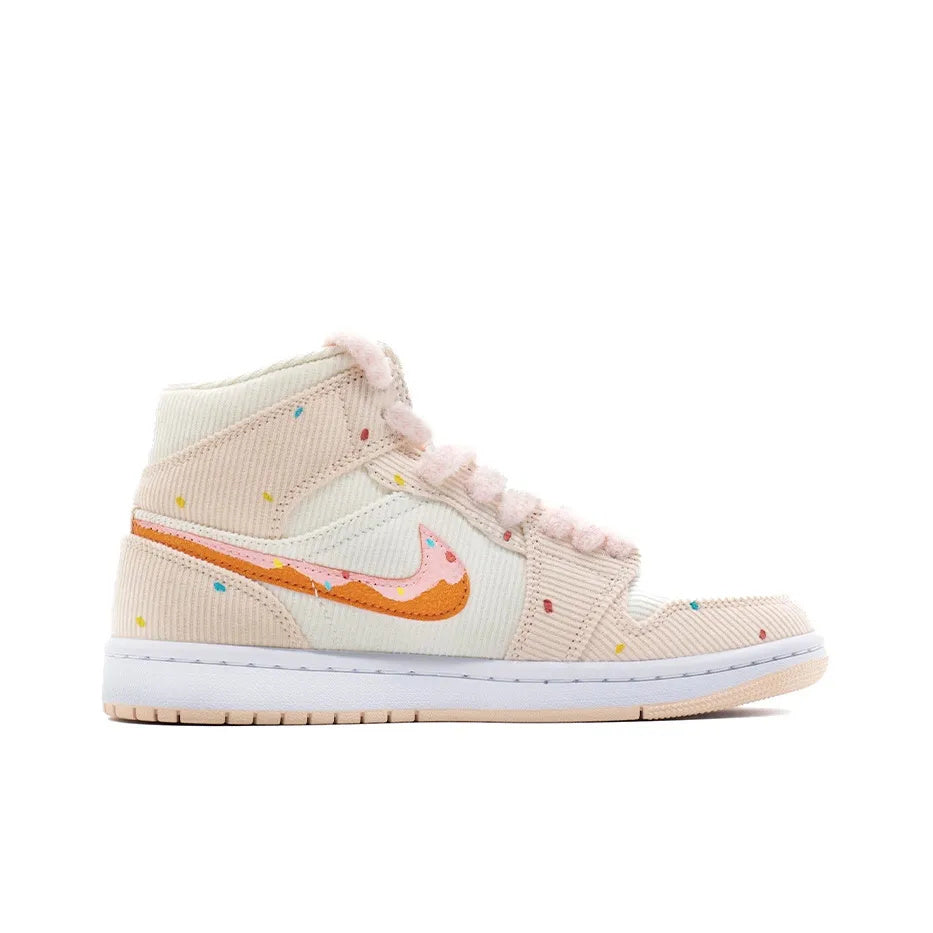 [Custom Doughnut] Jordan Air Jordan 1 Low Top Unisex Skateboarding Shoes Pink