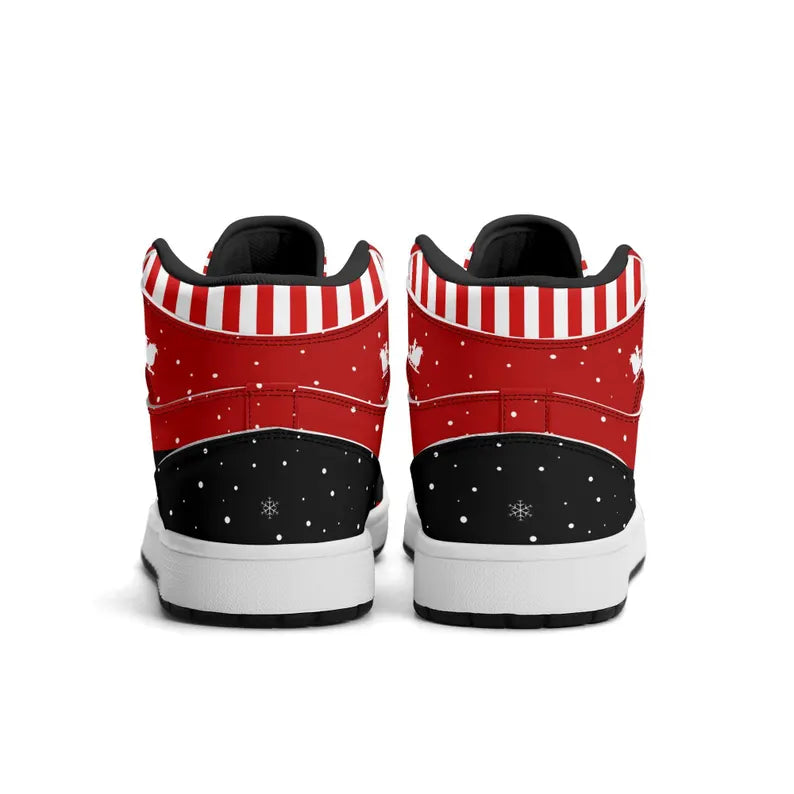 [Custom Holiday Cheer] Air Jordan 1 Mid Top Unisex Skateboarding Shoes