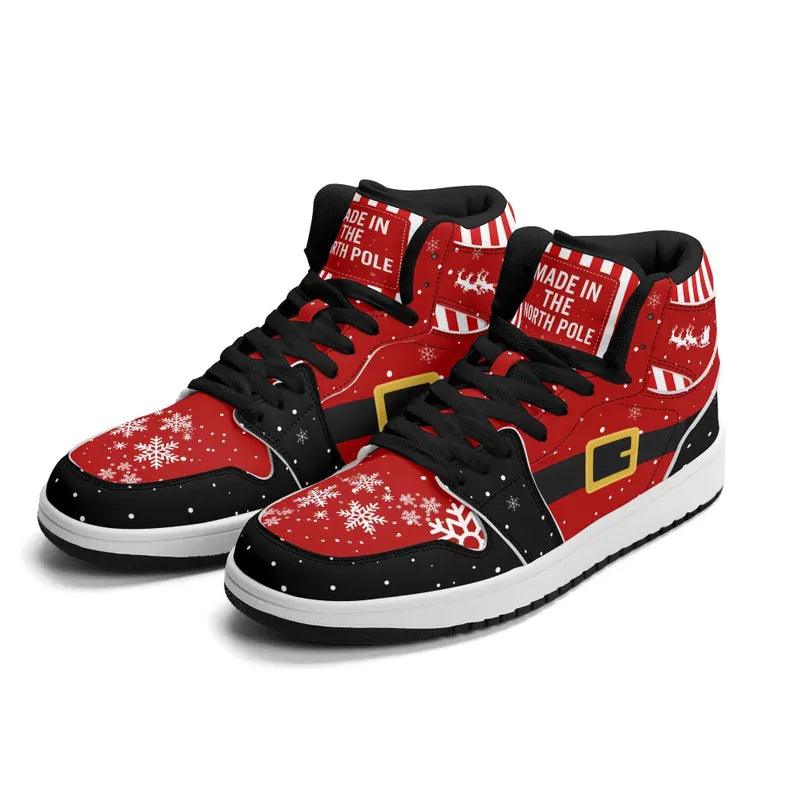 [Custom Holiday Cheer] Air Jordan 1 Mid Top Unisex Skateboarding Shoes