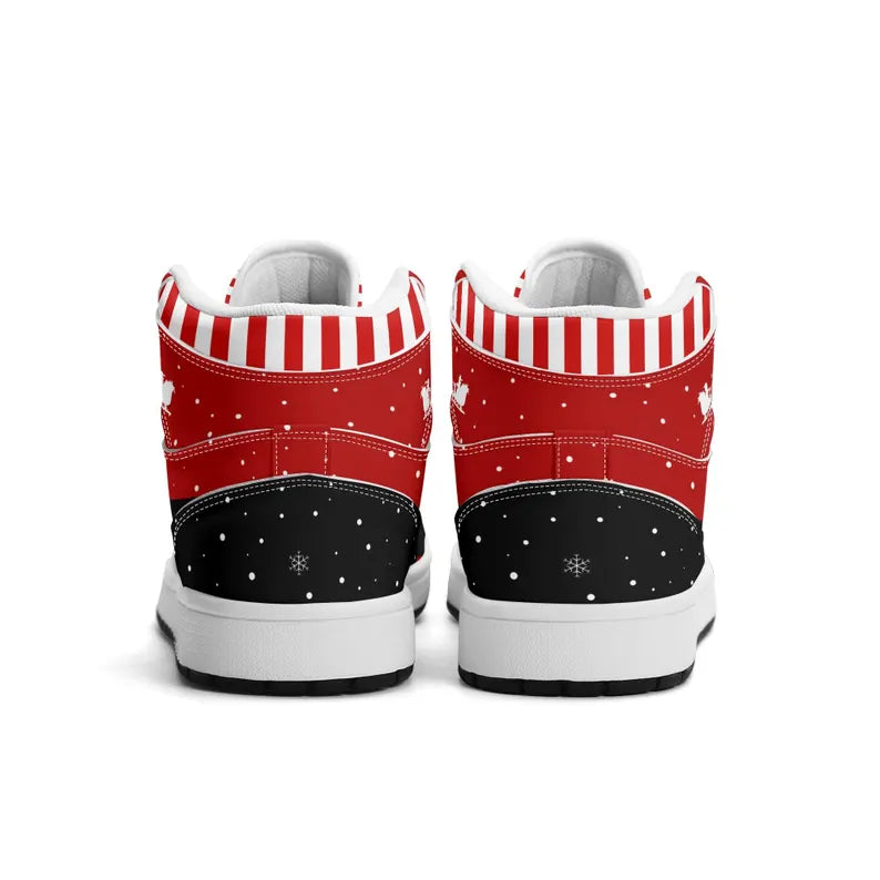 [Custom Holiday Cheer] Air Jordan 1 Mid Top Unisex Skateboarding Shoes