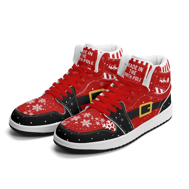 [Custom Holiday Cheer] Air Jordan 1 Mid Top Unisex Skateboarding Shoes