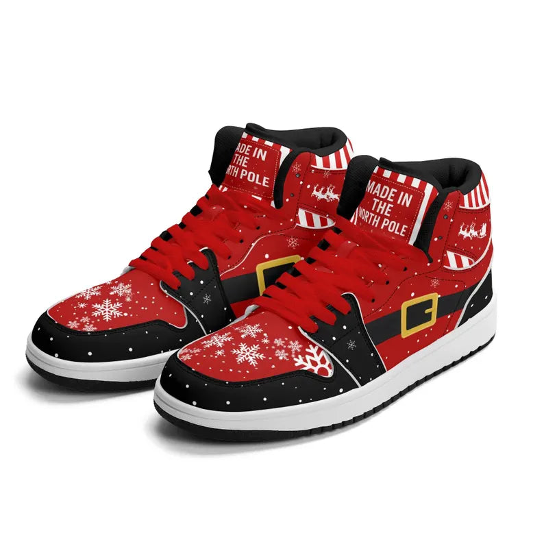 [Custom Holiday Cheer] Air Jordan 1 Mid Top Unisex Skateboarding Shoes