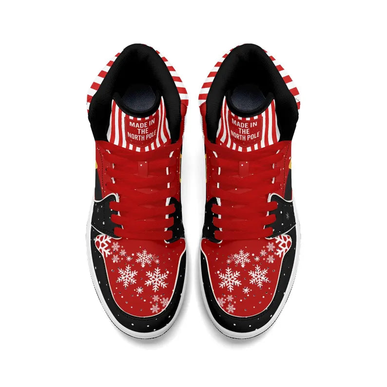 [Custom Holiday Cheer] Air Jordan 1 Mid Top Unisex Skateboarding Shoes