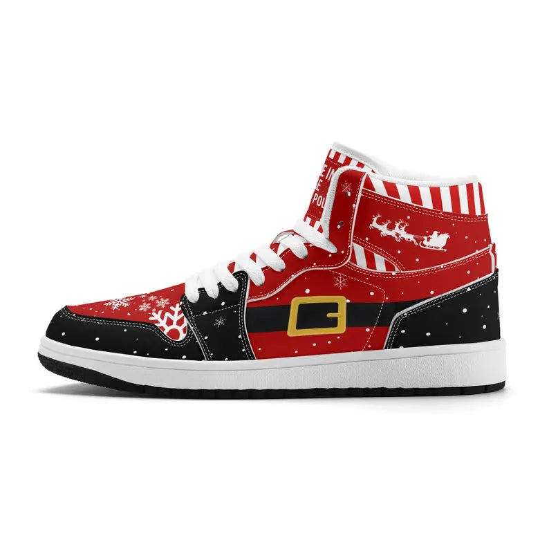 [Custom Holiday Cheer] Air Jordan 1 Mid Top Unisex Skateboarding Shoes