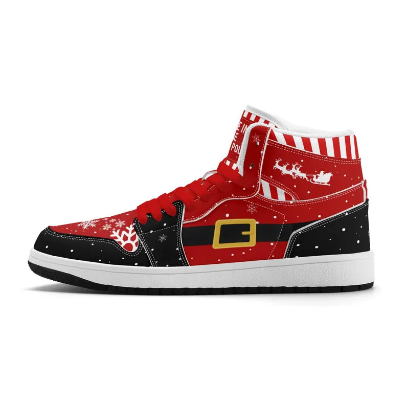 [Custom Holiday Cheer] Air Jordan 1 Mid Top Unisex Skateboarding Shoes