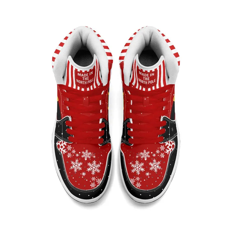 [Custom Holiday Cheer] Air Jordan 1 Mid Top Unisex Skateboarding Shoes